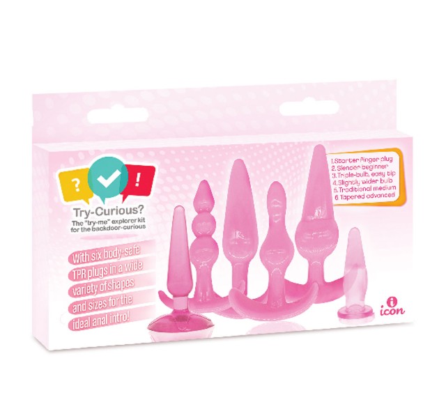 Try Curious Anal Plug Kit - Pink