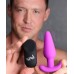 21x Silicone Butt Plug With Remote - Purple