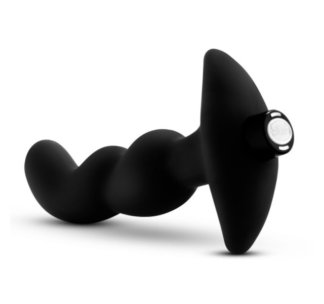 Anal Adventures- Platinum - Silicone Vibrating Prostate Massager 03- Black