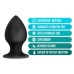 Anal Adventures - Platinum - Silicone Anal Stout  Plug  - Large - Black