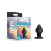 Anal Adventures - Platinum - Silicone Anal Stout  Plug - Medium - Black