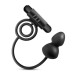 Anal Adventures- Platinum- Silicone Anal Plug With Vibrating C-Ring - Black Anal Adventures- Platinum- Silicone Anal Plug With Vibrating C-Ring - Black