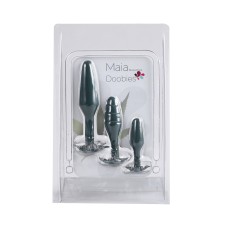 Doobies Pot Leaf Anal Trainer Silicone Set - Green