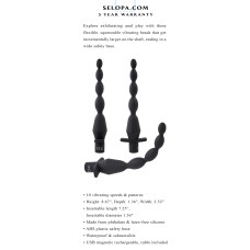 Vibrating Butt Beads - Black