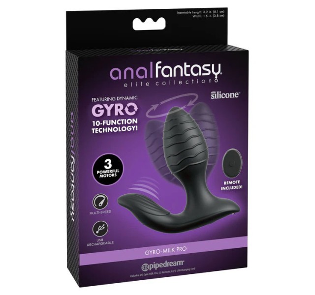 Anal Fantasy Elite Gyro - Milk Pro - Black