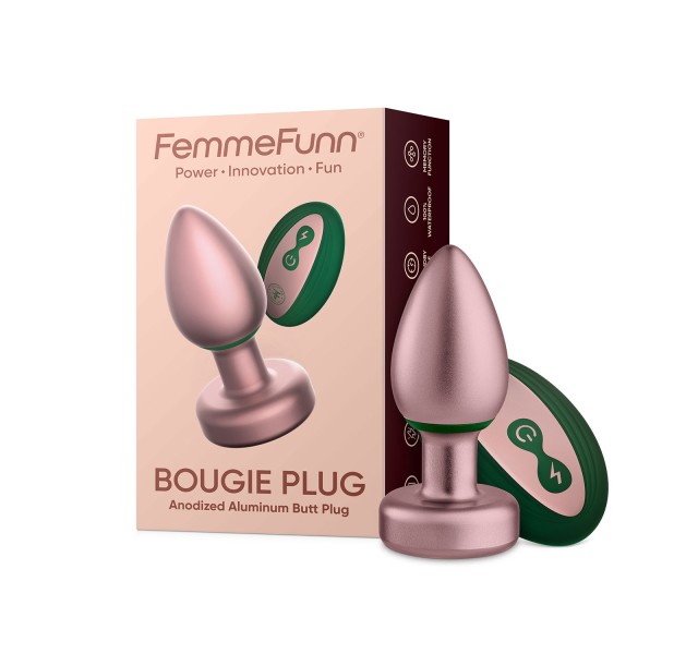 Bougie Plug Anodized Aluminum Butt Plug - Rose Gold