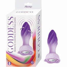 Goddess Remote Control Rotating Jewel Plug - Purple