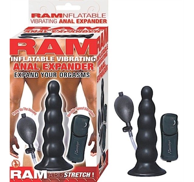 Ram Inflatable Vibrating Anal Expander - Black