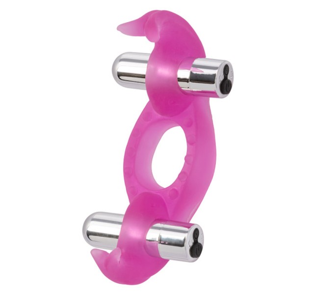 Silicone Triple Orgasm Erection Enhancer Pink Rechargeable
