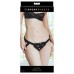 Vibrating Black Velvet Strap On