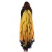 Festival Butterfly Wing Halter Cape - Orange/ - One Size - Black