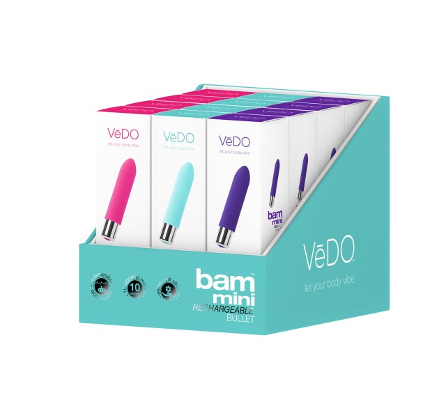 Bam Mini Bullet - Assorted 12 Pc Display Bam Mini Bullet - Assorted 12 Pc Display