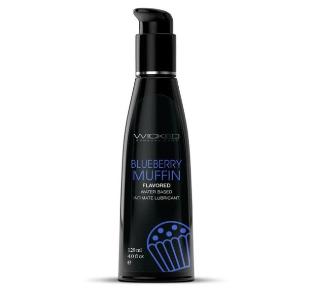 Aqua Blueberry Muffin Flavored Water Based Intimate Lubricant - 4 Fl. Oz.