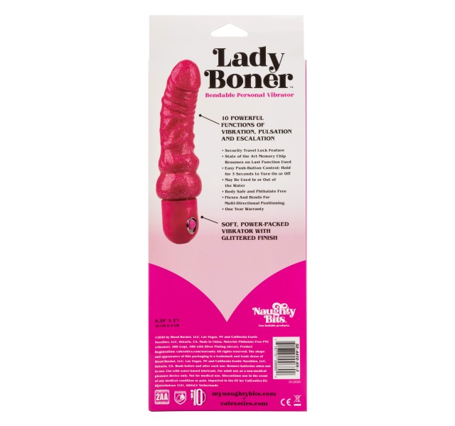 Naughty Bits Lady Boner Bendable Personal Vibrator