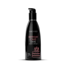 Aqua Birthday Cake Flavored Water Based Intimate Lubricant - 2 Fl. Oz.