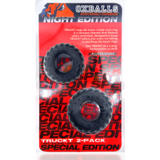 Truckt 2 Piece Cockring Set Atomic Jock - Night Black