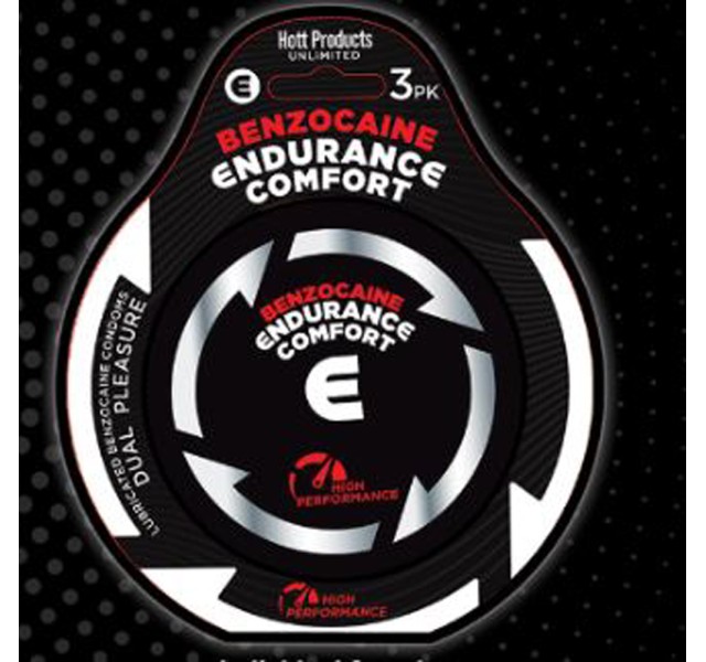 Endurance Comfort - Benzocaine Condoms - 3 Pk