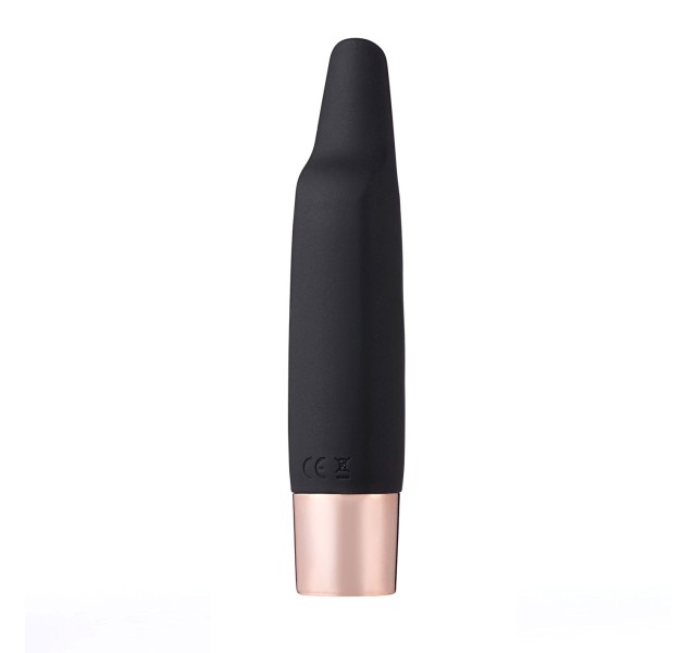 Aspen 15-Function Rechargeable Wireless Flickering Tip Vibrator - Black