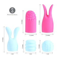 Quinn 5 Piece Silicone Attachments - Pink/blue Quinn 5 Piece Silicone Attachments - Pink/blue
