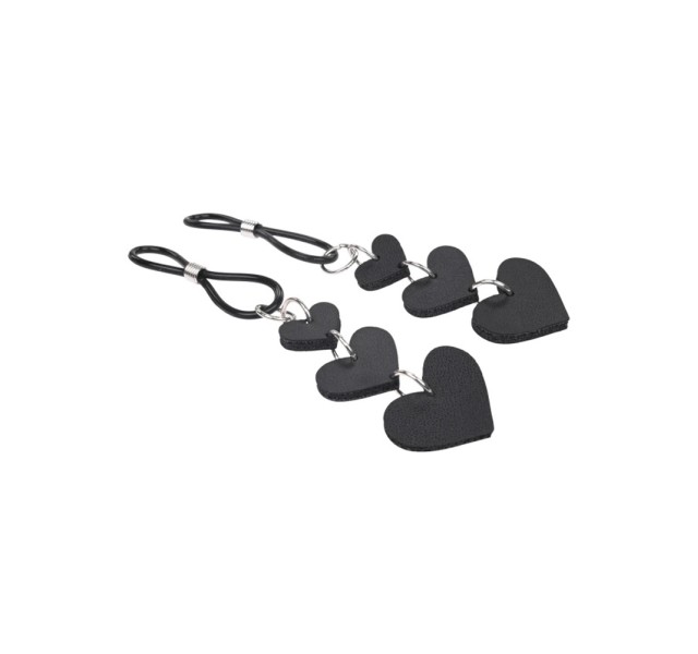 Heart Nipple Ties - Black