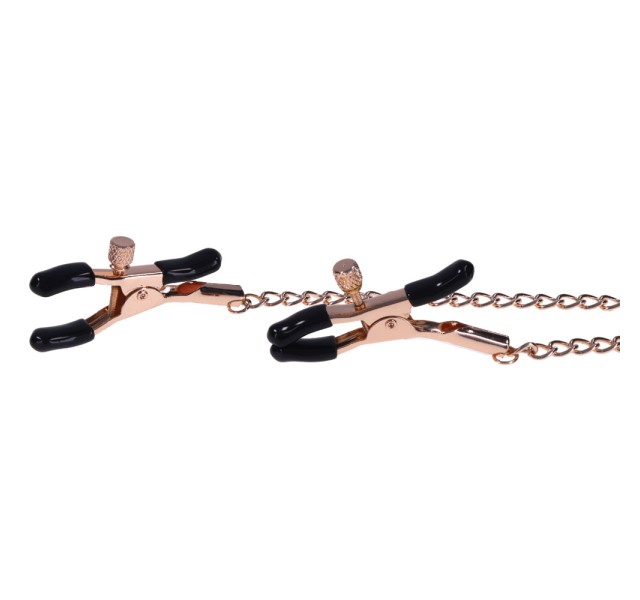 Brat Charmed Nipple Clamps - Rose Gold