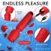 Pleasure Rose 10x Silicone Wand With Rose Attachment - Red