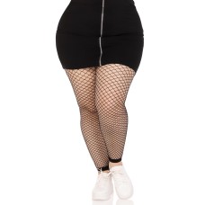 Industrial Net Footless Tights - 1x/2x - Black