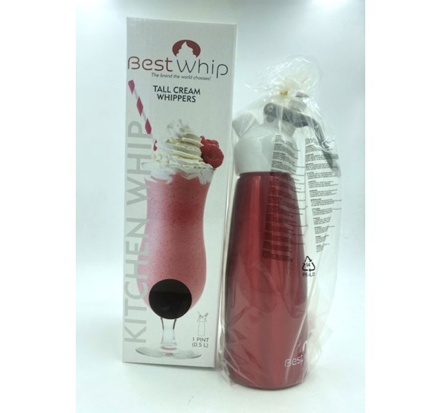 Tall Cream Whipper 1 Pint - Red