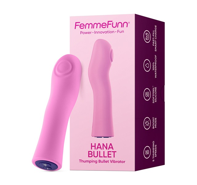 Hana Bullet Thumping Vibrator - Pink
