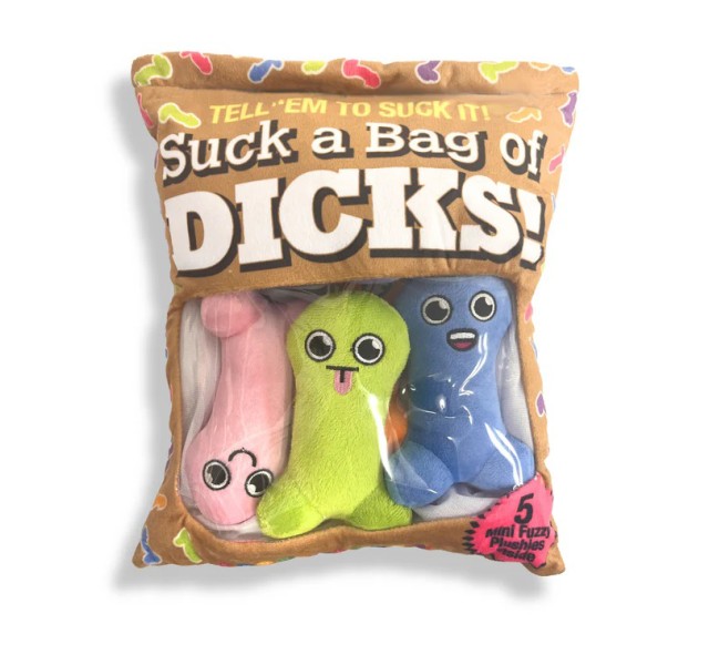 Suck a Bag of Dicks Plushy Pillow With 5 Dicks