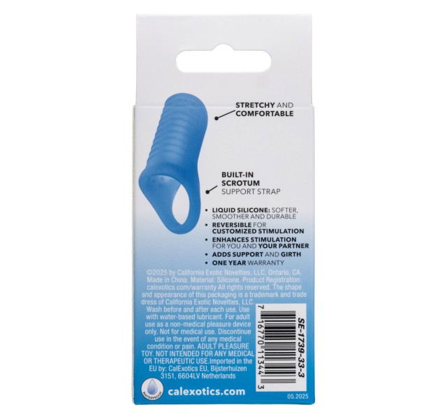 Basic Essentials Liquid Silicone Pleasure Enhance - Blue