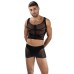 Fishnet Armor 2 Piece Set - Os - Black