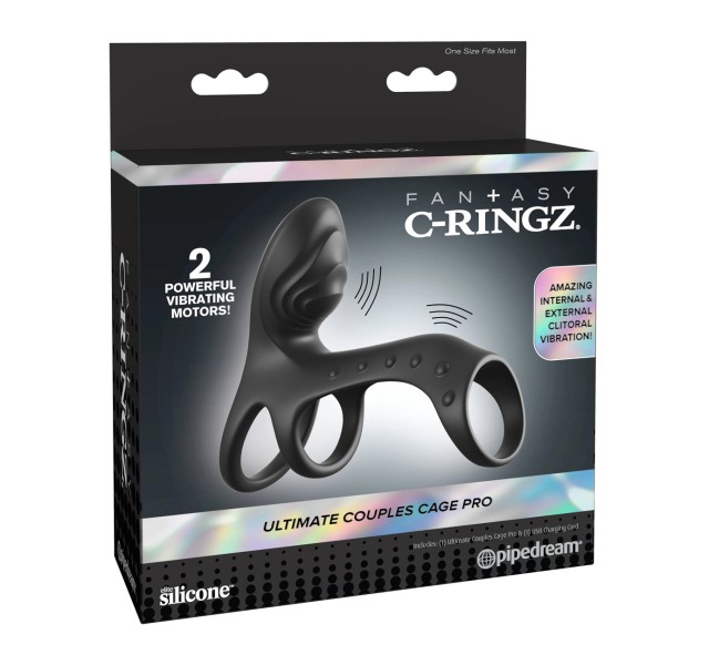 Fantasy C-Ringz Ultimate Couples Cage Pro - Black