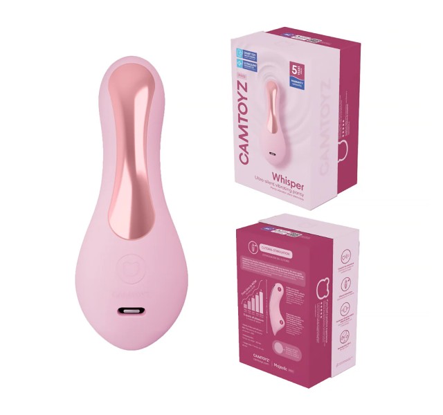 Whisper Camtoyz Ulta Silent Vibrating Panty with App - Pink