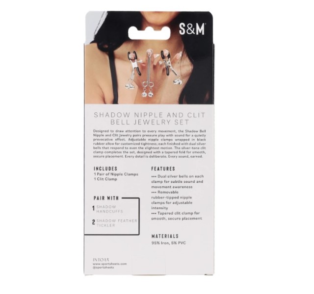 Shadow Bell Nipple and Clit Jewelry Silver