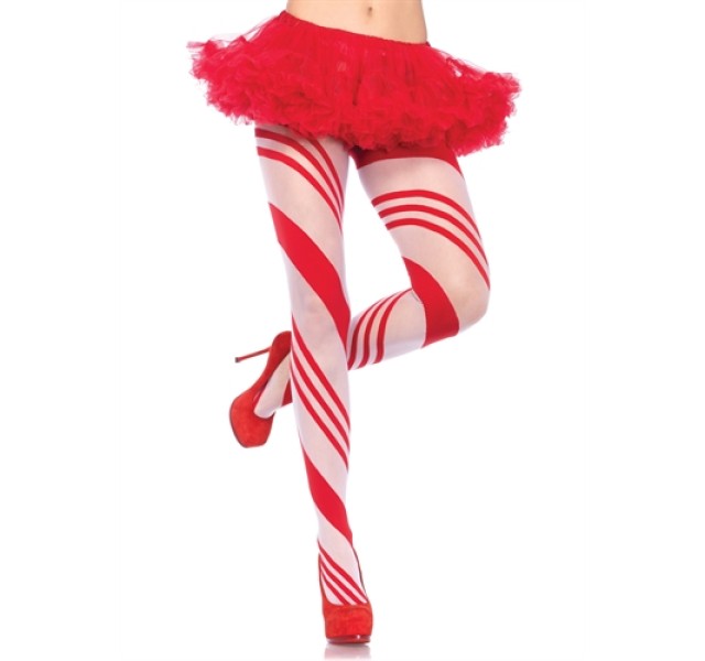 Spandex Sheer Candy Striped Pantyhose