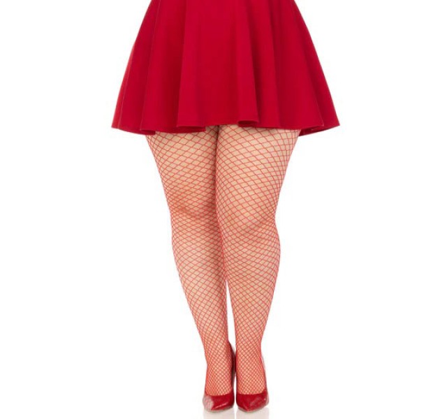 Industrial Net Pantyhose 1x 2x Red