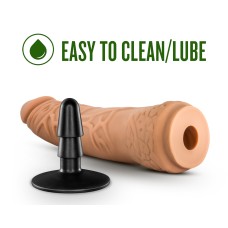 Lock on - Hexanite - 7.5 Inch Dildo With Suction  Cup Adapter - Mocha