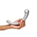 10x Vibra-Crescent Silicone Dual Ended Dildo - Silver