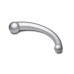 10x Vibra-Crescent Silicone Dual Ended Dildo - Silver