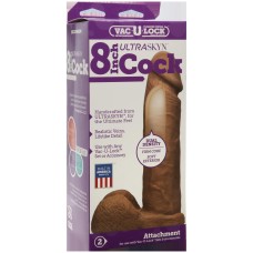 Vac-U-Lock 8-Inch Ultraskyn Cock - Caramel