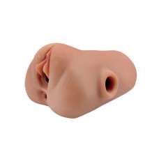 Pdx Plus Double Pounder Vibrating Squeeze Stroker - Brown