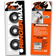 Fit Grips 2-Pack Ergo-Fit Cockrings Black Red