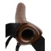 Fetish Fantasy Series 8-Inch Vibrating Hollow Strap-on - Brown Fetish Fantasy Series 8-Inch Vibrating Hollow Strap-on - Brown