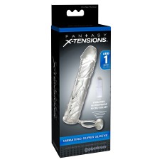 Fantasy X-Tensions Vibrating Super Sleeve - Clear Fantasy X-Tensions Vibrating Super Sleeve - Clear