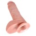 King Cock 8-Inch Cock With Balls - Flesh King Cock 8-Inch Cock With Balls - Flesh
