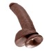 King Cock 9-Inch Cock With Balls - Brown King Cock 9-Inch Cock With Balls - Brown