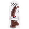 King Cock 9-Inch Cock With Balls - Brown