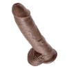 King Cock 10-Inch Cock With Balls - Brown