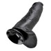 King Cock 12 Inch Cock With Balls - Black